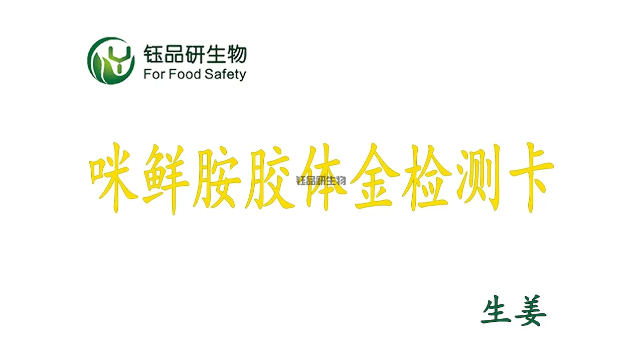 生姜咪鲜胺农残快筛：胶体金检测卡操作全流程