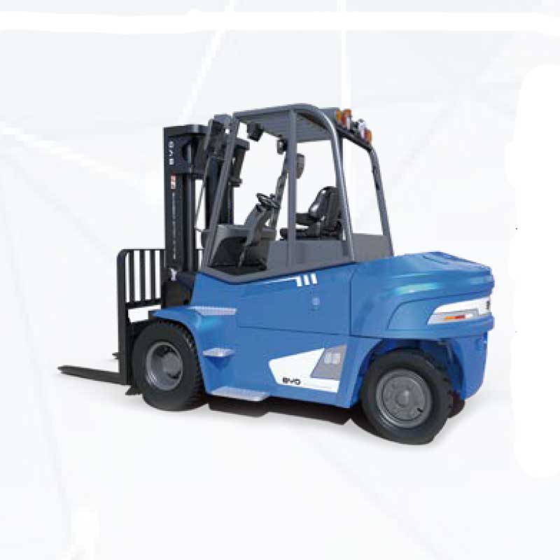 Chariot élévateur électrique contrebalancé à batterie au lithium de 8 tonnes BYD C80 ·